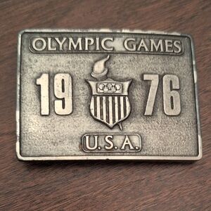 Olympic Games 1976 USA Silver Belt Buckle